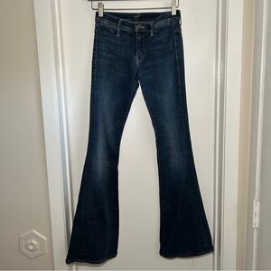 MOTHER The Curfew flare jeans in Here Kitty Kitty size 25